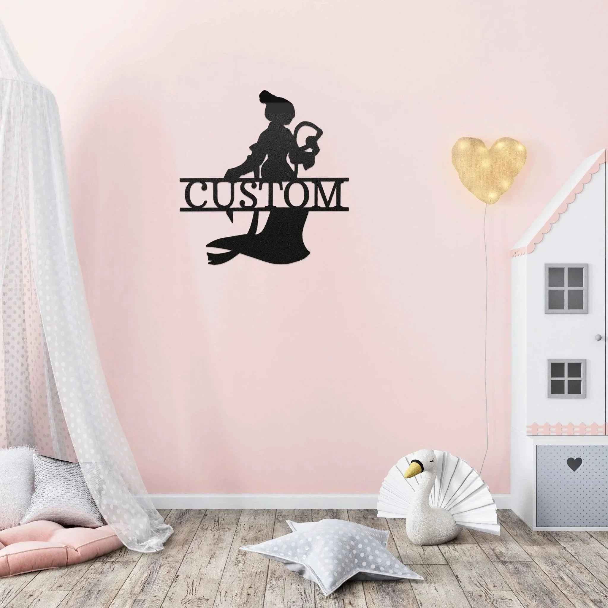Princess Mulan Personalized Name Metal Art Wall Sign Home Decor