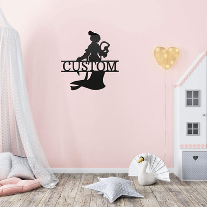 Princess Mulan Personalized Name Metal Art Wall Sign Home Decor - Mallard Moon Gift Shop