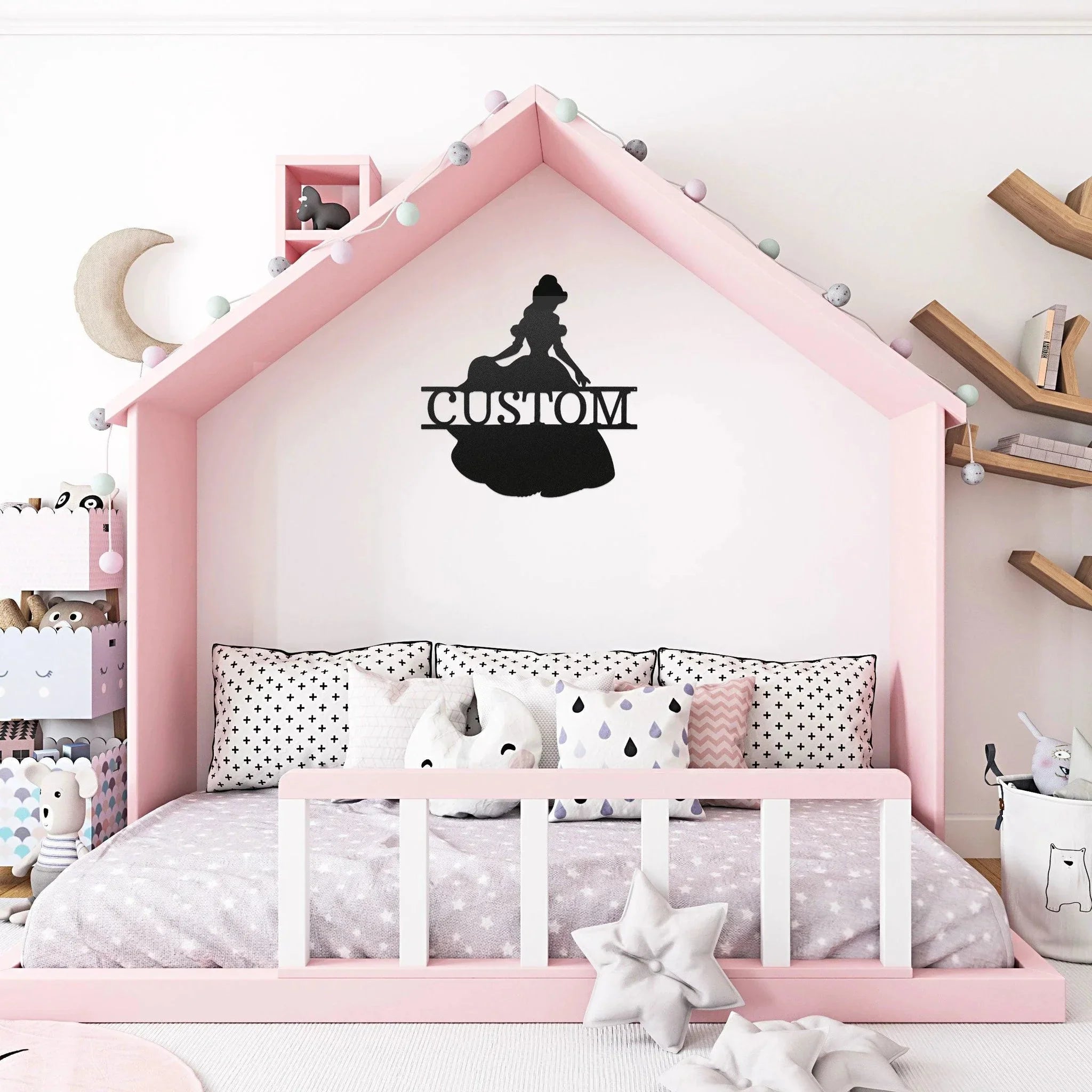 Princess Belle Personalized Name Metal Art Wall Sign