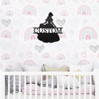 Princess Belle Personalized Name Metal Art Wall Sign