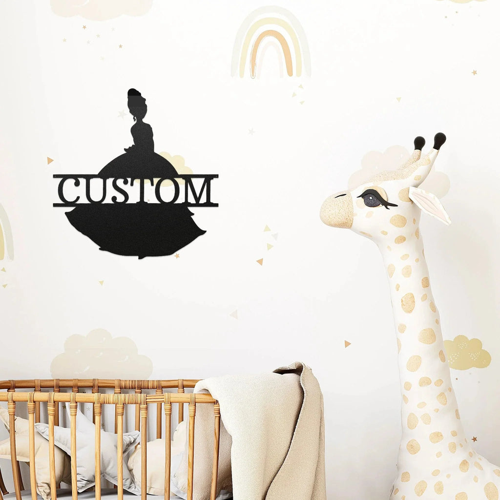 Princess Tiana Personalized Name Metal Art Wall Sign