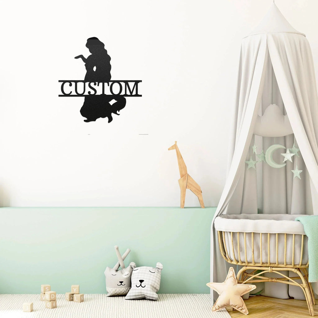 Princess Rapunzel Personalized Name Metal Art Wall Sign
