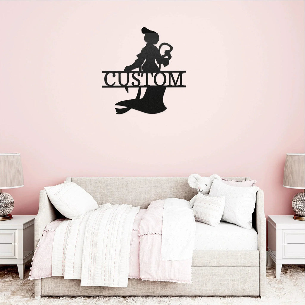 Princess Mulan Personalized Name Metal Art Wall Sign Home Decor