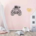 Cinderella Princess Pumpkin Carriage Custom Initial Metal Art Wall Sign Decor