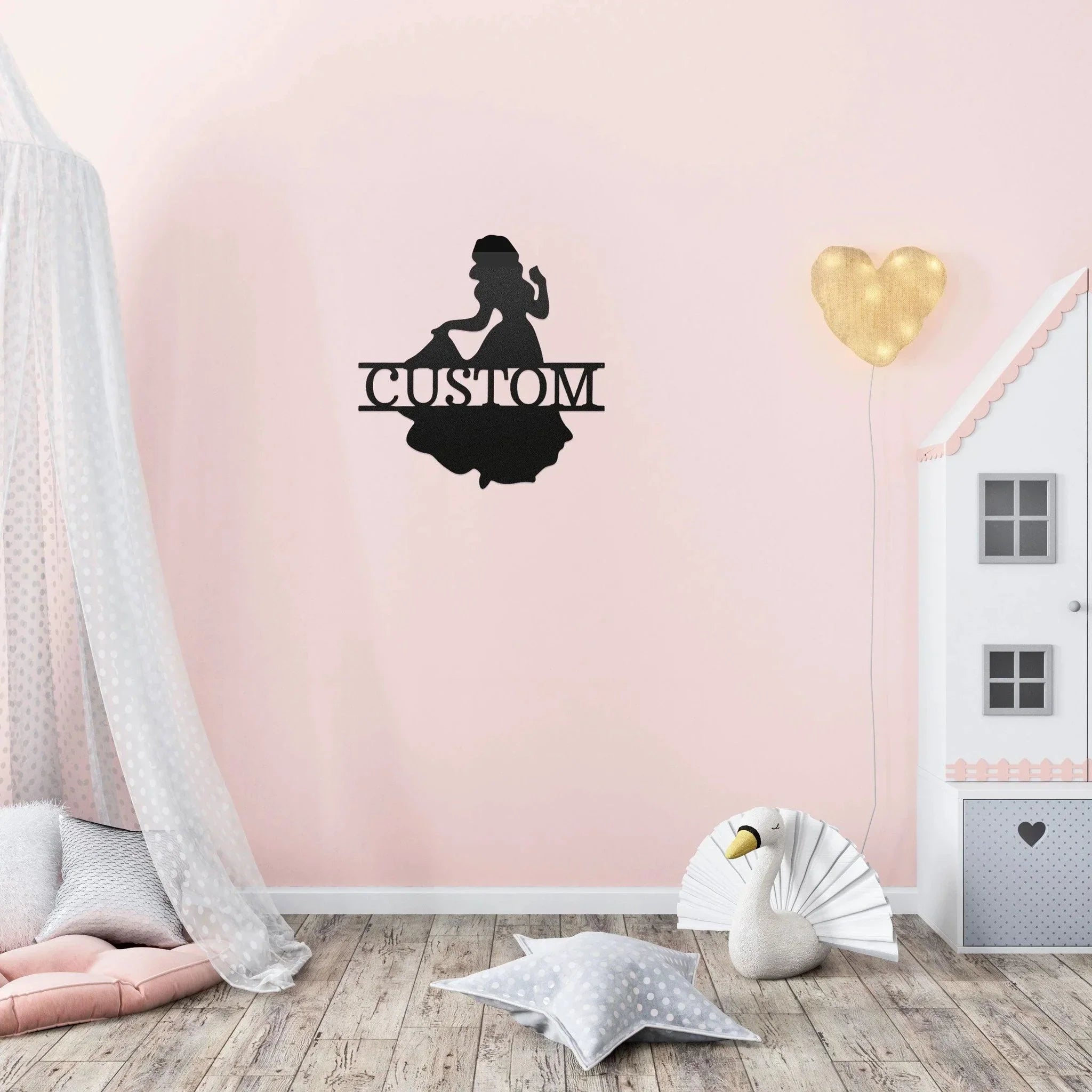 Princess Snow White Personalized Name Metal Art Wall Sign