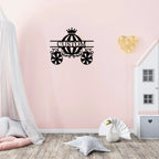 Princess Cinderella Pumpkin Carriage Custom Name Metal Art Wall Sign