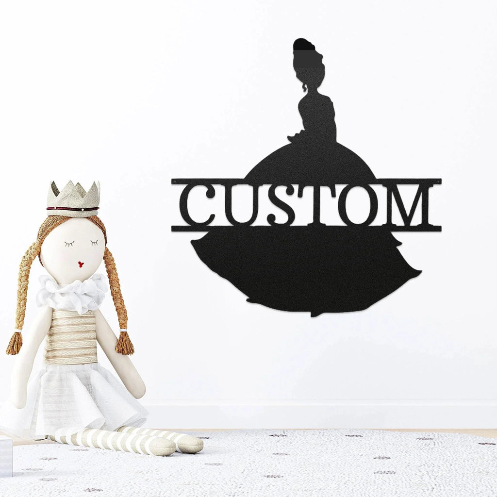 Princess Tiana Personalized Name Metal Art Wall Sign