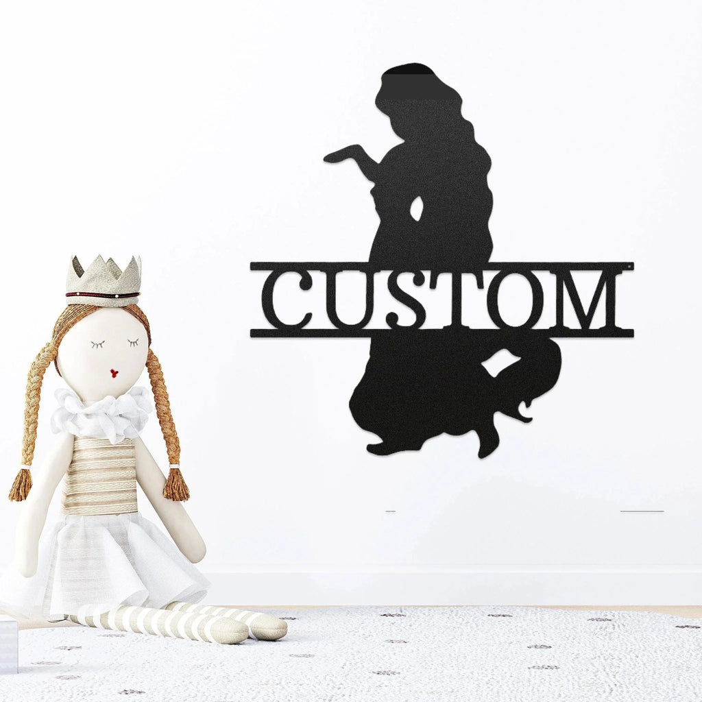 Princess Rapunzel Personalized Name Metal Art Wall Sign