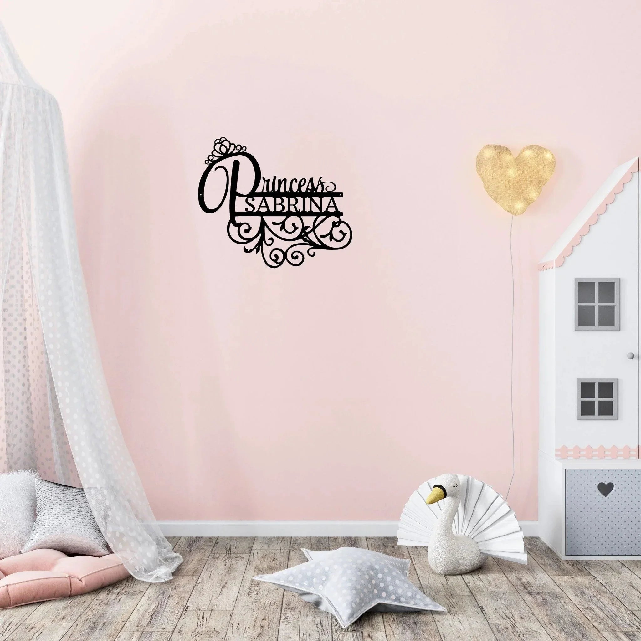 Princess Crown Custom Name Metal Art Wall Sign
