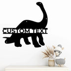 Dinosaur Brachiosaurus Personalized Metal Wall Art Sign