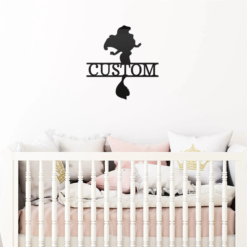 Princess Ariel Custom Name Metal Art Wall Sign
