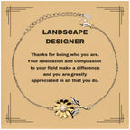 Landscape Designer Sunflower Bracelet - Thanks for being who you are - Birthday Christmas Jewelry Gifts Coworkers Colleague Boss