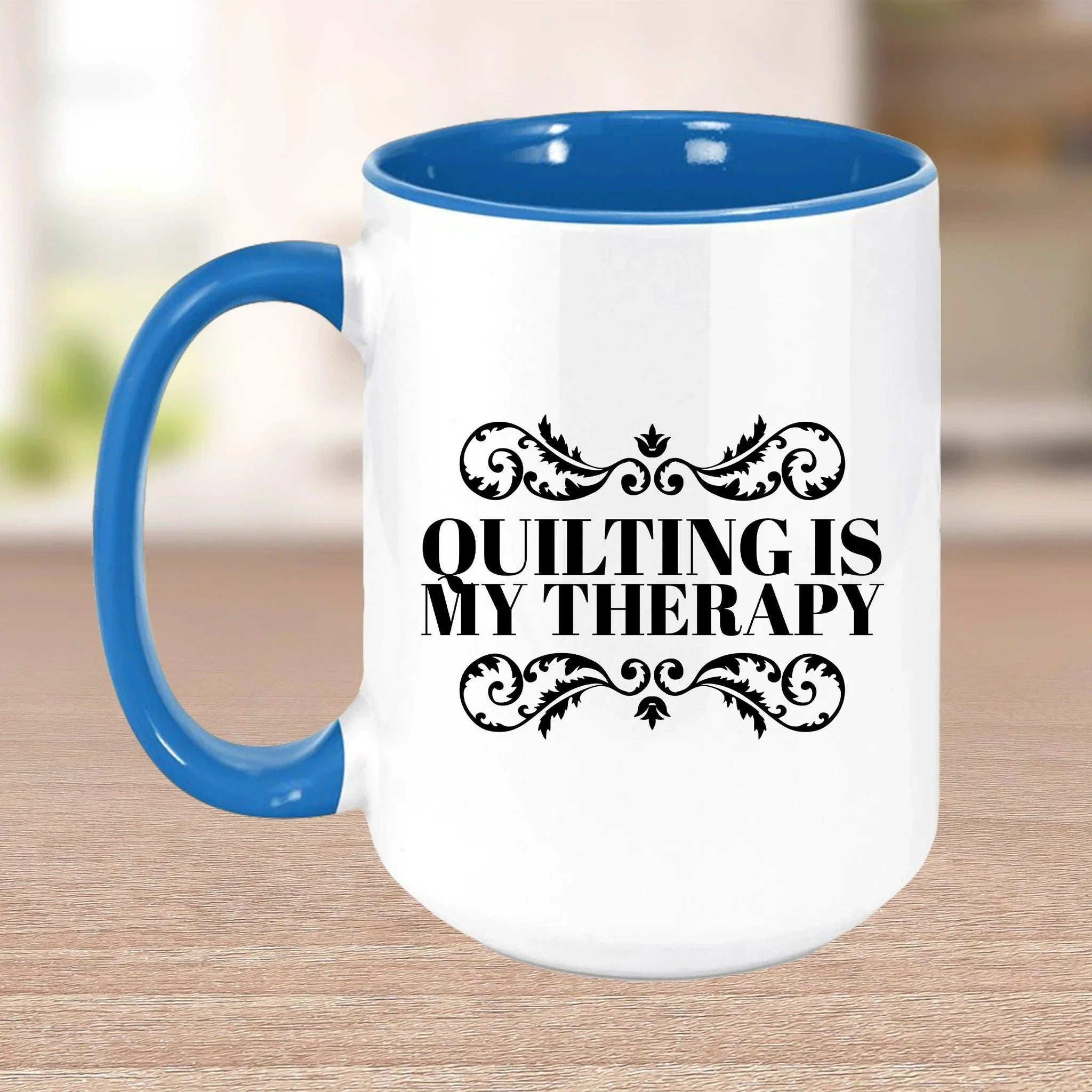 Quilting is My Therapy Ceramic Coffee Mug Travel Mug Gift for Quilter