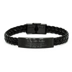 Little Brother Braided Leather Bracelet Life is Learning to Dance in the Rain - Birthday, Christmas Holiday Gifts
