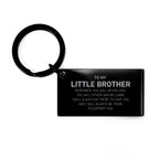 Little Brother Gifts, To My Little Brother Remember, you will never lose. You will either WIN or LEARN, Keepsake Keychain For Little Brother Engraved, Birthday Christmas Gifts Ideas For Little Brother X-mas Gifts