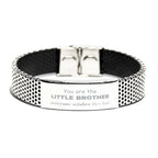 Little Brother Stainless Steel Bracelet, Everyone wishes they had, Inspirational Bracelet For Little Brother, Little Brother Gifts, Birthday Christmas Unique Gifts For Little Brother