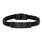 Little Sister Braided Leather Bracelet Life is Learning to Dance in the Rain - Birthday, Christmas Holiday Gifts