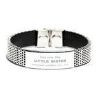 Little Sister Stainless Steel Bracelet, Everyone wishes they had, Inspirational Bracelet For Little Sister, Little Sister Gifts, Birthday Christmas Unique Gifts For Little Sister