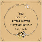 Little Sister Sunflower Bracelet, Everyone wishes they had, Inspirational Bracelet For Little Sister, Little Sister Gifts, Birthday Christmas Unique Gifts For Little Sister