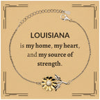 Louisiana is my Home Gifts, Amazing Louisiana Birthday, Christmas Sunflower Bracelet For People from Louisiana, Men, Women, Friends