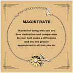 Magistrate Sunflower Bracelet - Thanks for being who you are - Birthday Christmas Jewelry Gifts Coworkers Colleague Boss