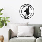 Male Graduate Custom Name Metal Art Wall Sign