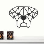 Dog Geometric Face Metal Art Wall Sign