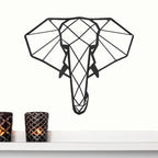 Geometric Elephant Indoor Outdoor Steel Wall Sign