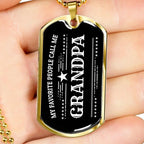 Gift for Grandfather - My Favorite People Call Me Grandpa Custom Engraved Keychain