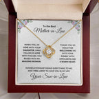 Mother-in-Law Personalized Gift Love Knot Necklace from Son-in-Law