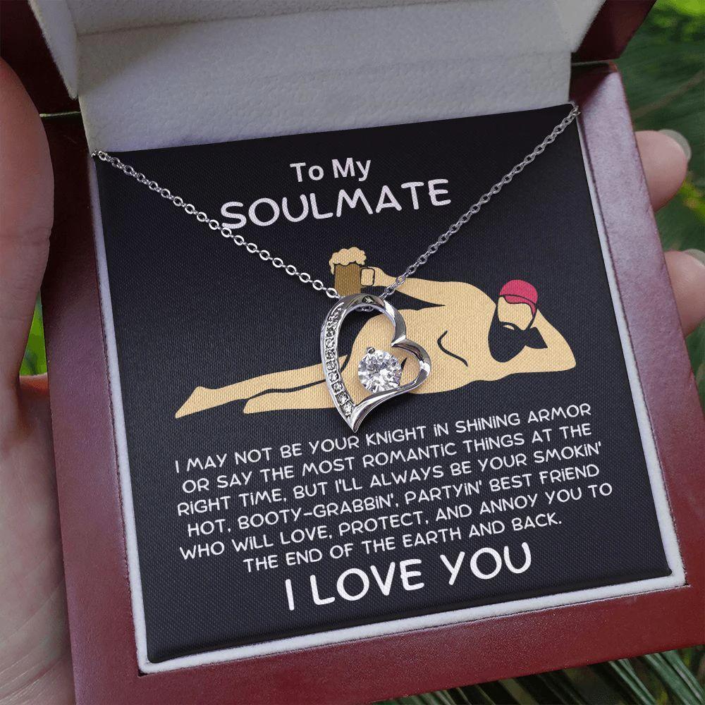 Gift for Soulmate Smoking Hot Lover Heart Pendant Necklace