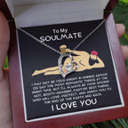 Gift for Soulmate Smoking Hot Lover Heart Pendant Necklace
