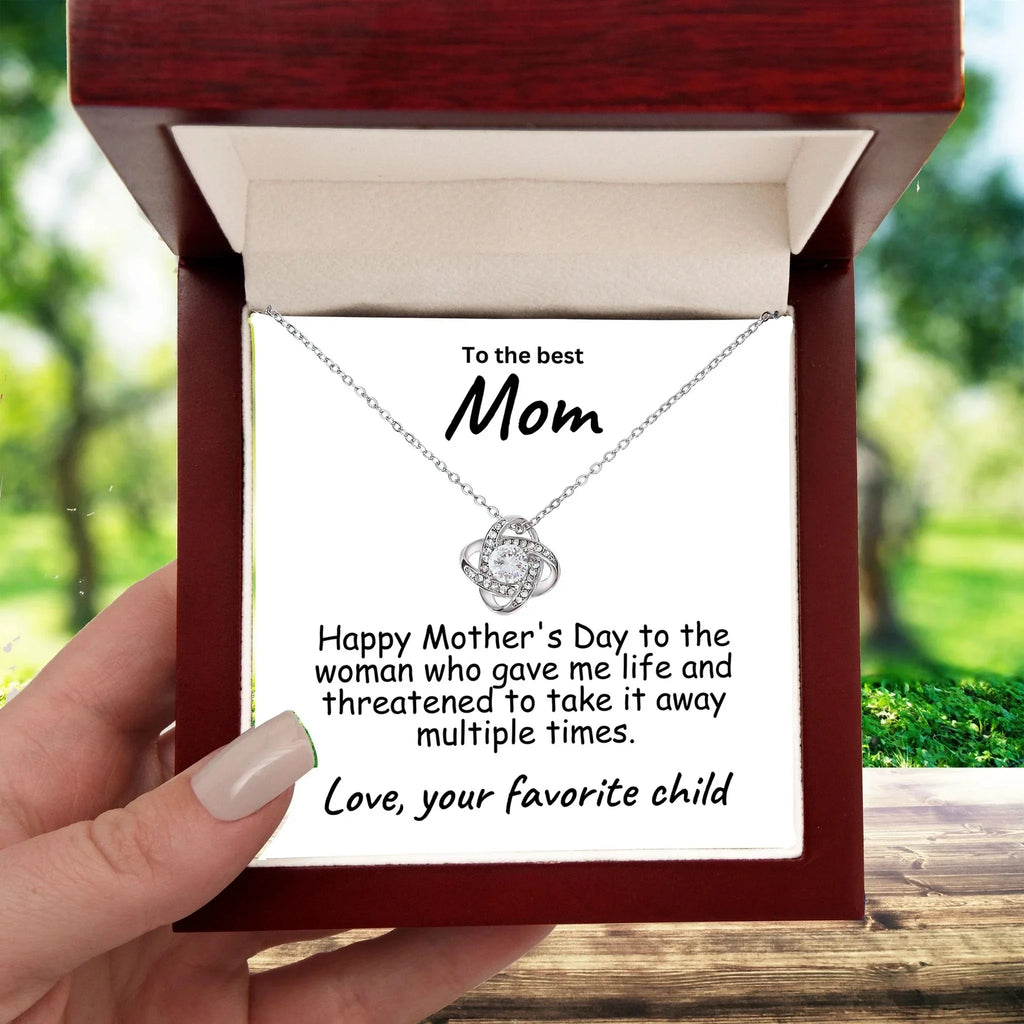 To My Mom Happy Mother's Day Love Knot Necklace