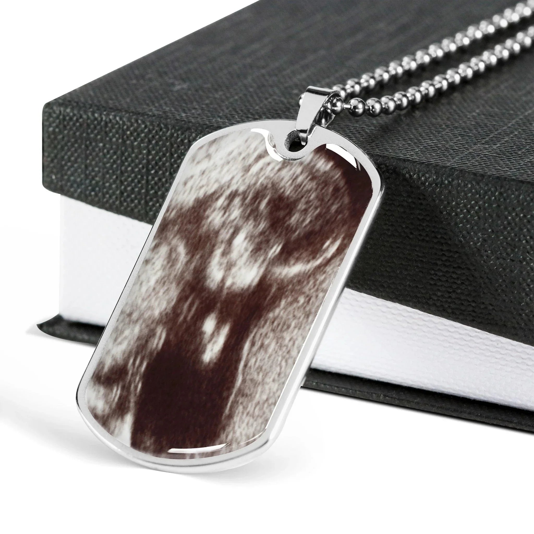 To My Daddy from the Bump Ultrasound Photo Upload Dog Tag Necklace