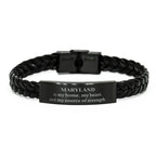 Maryland is my home Gifts, Lovely Maryland Birthday Christmas Braided Leather Bracelet For People from Maryland, Men, Women, Friends