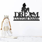 Mermaid Dreams Custom Name Metal Art Wall Sign