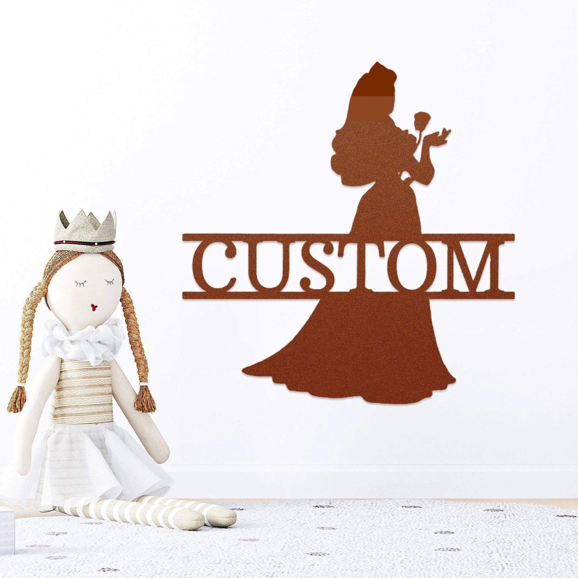 Princess Aurora Personalized Metal Art Wall Sign