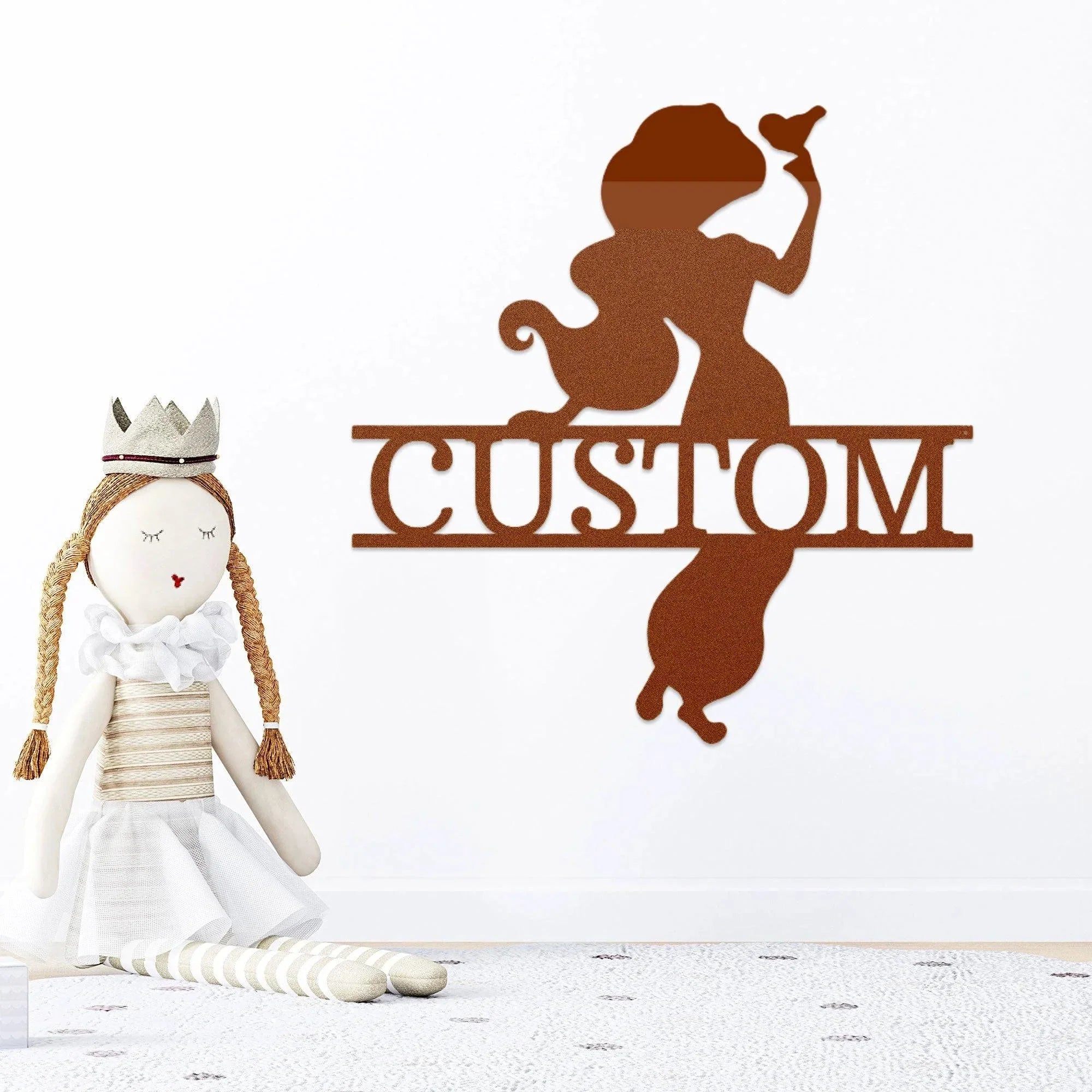 Princess Jasmine Personalized Name Metal Art Wall Sign