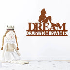 Mermaid Dreams Custom Name Metal Art Wall Sign