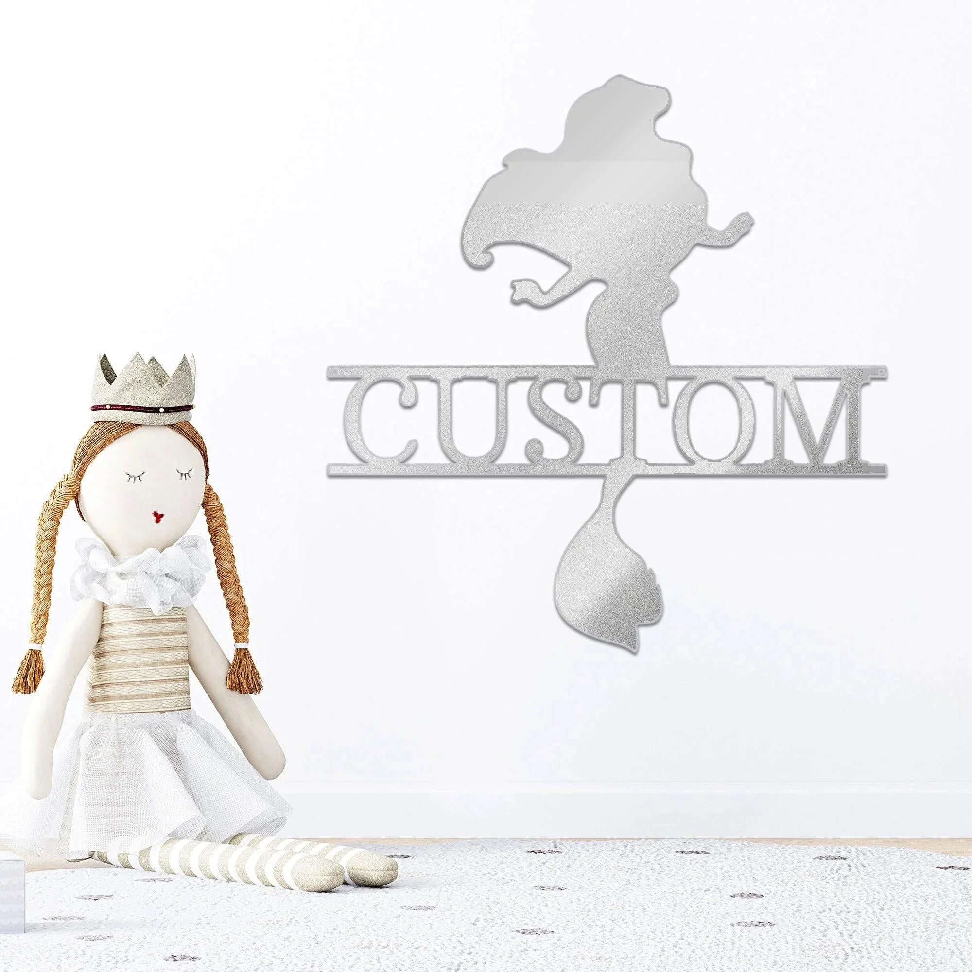Princess Ariel Custom Name Metal Art Wall Sign