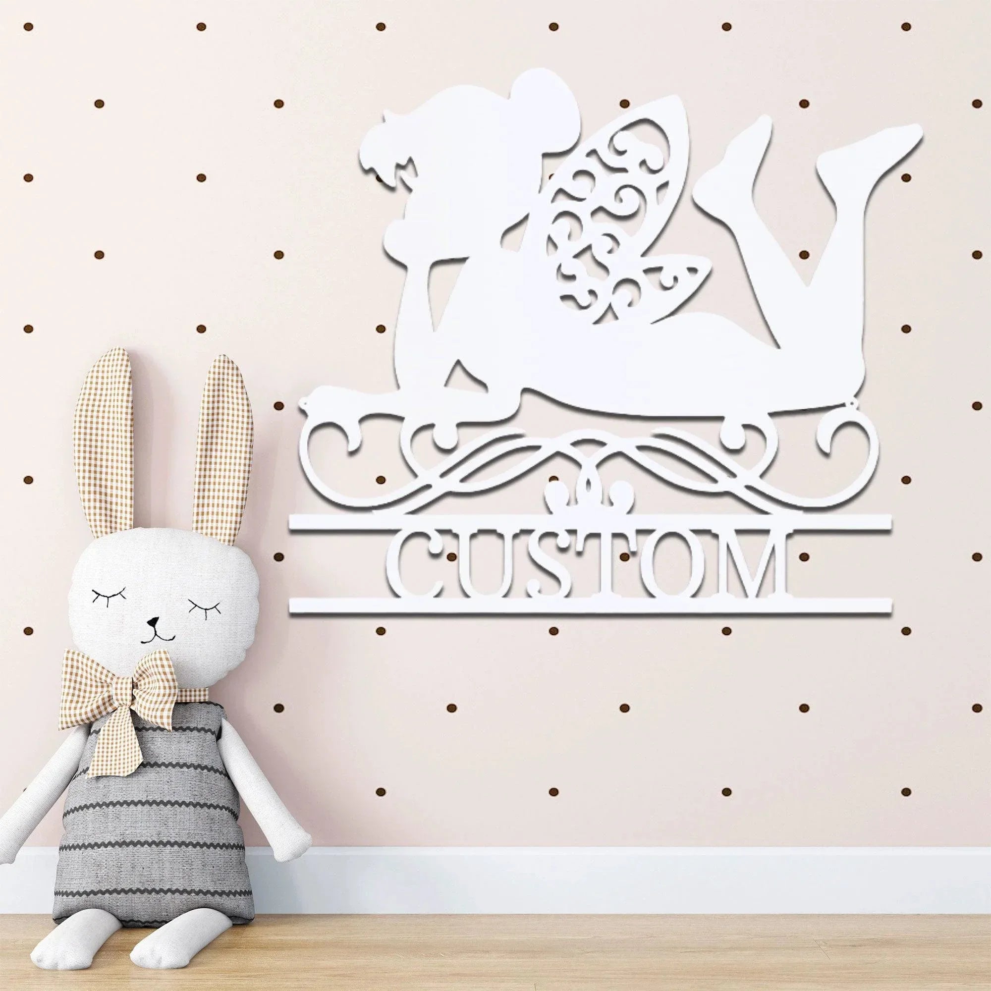 Tinkerbell Fairy Dreams Custom Name Metal Art Wall Sign