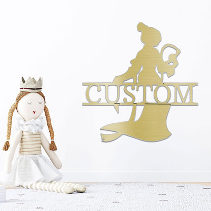 Princess Mulan Personalized Name Metal Art Wall Sign Home Decor - Mallard Moon Gift Shop