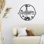 Farm Banner Custom Monogram Metal Sign Wall Art