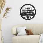 Classic Sports Car Personalized Garage Workshop Man Cave Steel Wall Sign