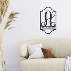 Regal Monogram Custom Name and Initial Metal Wall Art