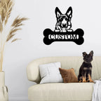 German Sheperd Custom Name Metal Art Wall Sign