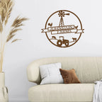 Farm Banner Custom Monogram Metal Sign Wall Art