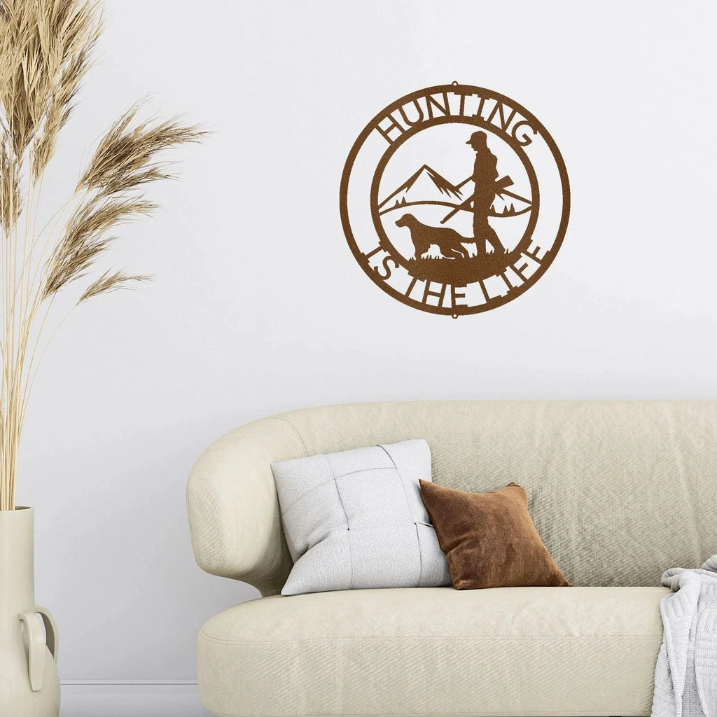 The Hunter Personalized Monogram Indoor Outdoor Steel Wall Sign