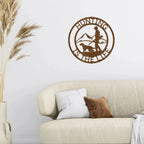 The Hunter Personalized Monogram Indoor Outdoor Steel Wall Sign