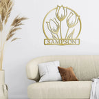 Wild Tulip Custom Name Metal Wall Art